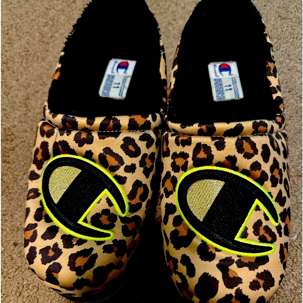 New without tags! Animal print Champion platforms